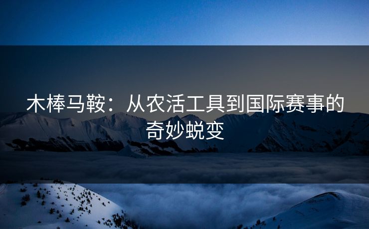 木棒马鞍：从农活工具到国际赛事的奇妙蜕变  第1张
