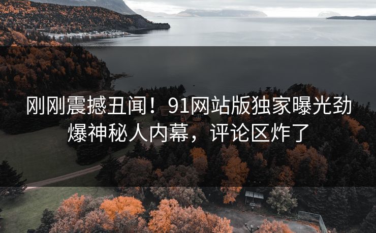 刚刚震撼丑闻！91网站版独家曝光劲爆神秘人内幕，评论区炸了