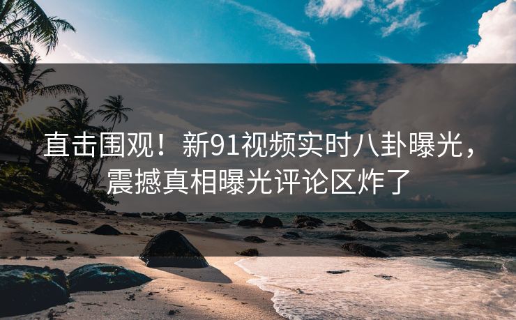 直击围观！新91视频实时八卦曝光，震撼真相曝光评论区炸了  第1张